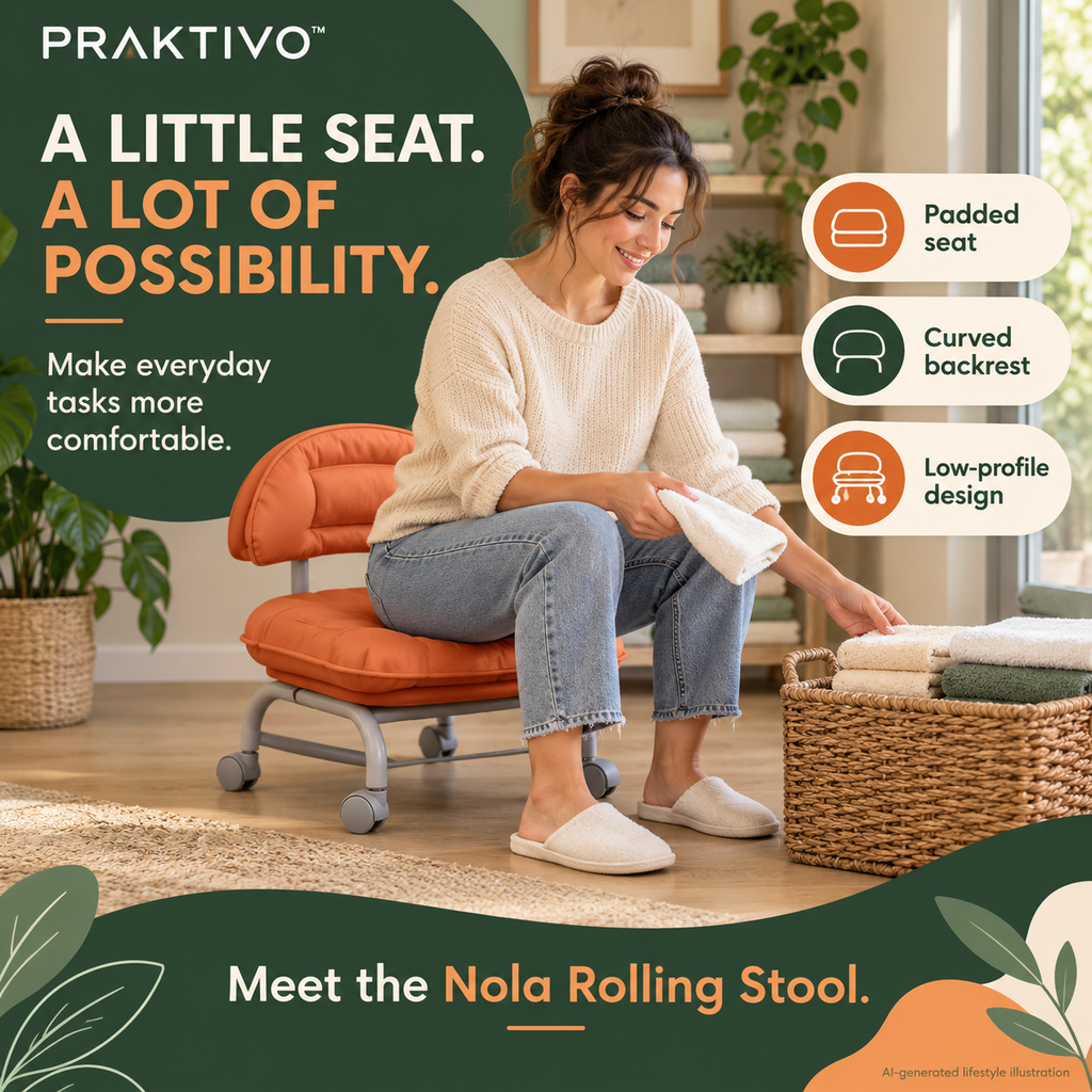 The Nola Rolling Stool
